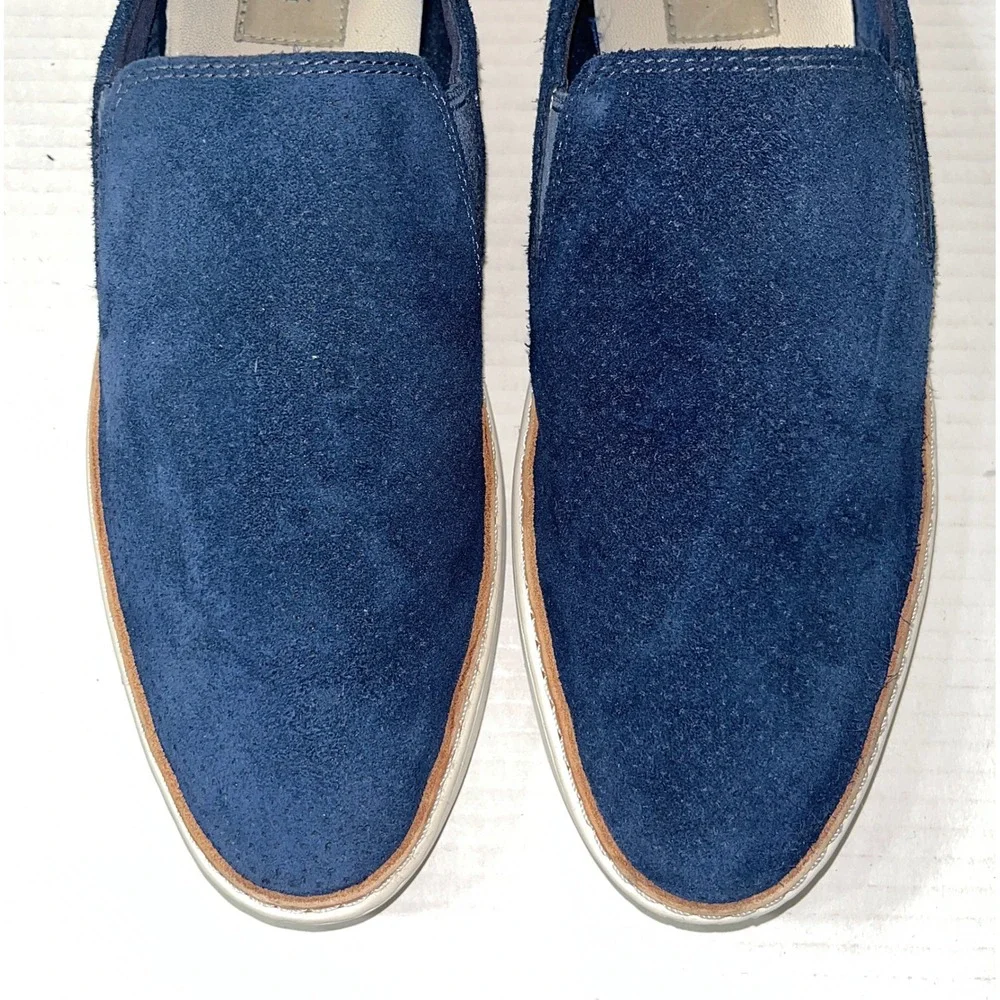 UGG‎ Adley Slip On Sneakers Womens 11 Navy Blue Suede Leather Heel 1018375
